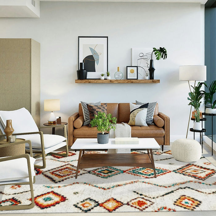 AFK Living vloerkleed Native - shaggy - veelkleurig