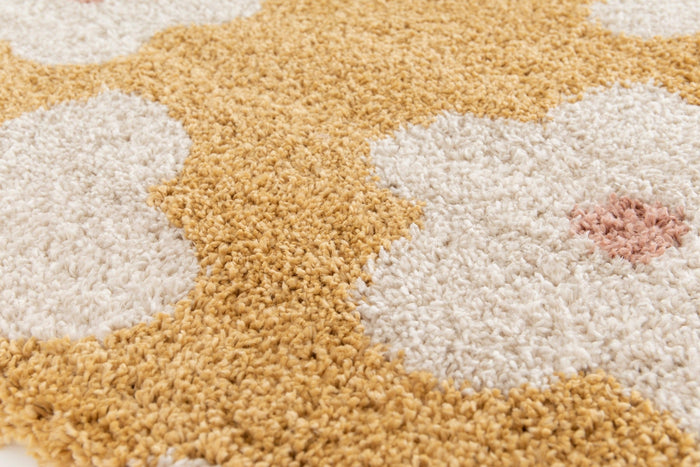 AFK Living vloerkleed Bloemen - voor kinderen - geel