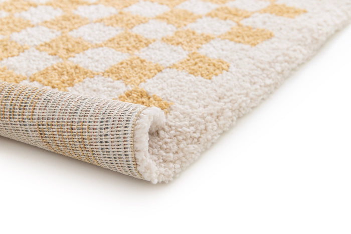 AFK Living vloerkleed Checkers - zeer zacht - geel
