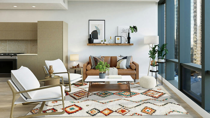 AFK Living vloerkleed Native - shaggy - veelkleurig