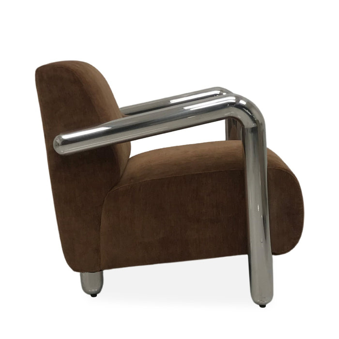 DÉJA Living - Fauteuil Bruin|Chrome Stof - 70x85x75cm - Tolga