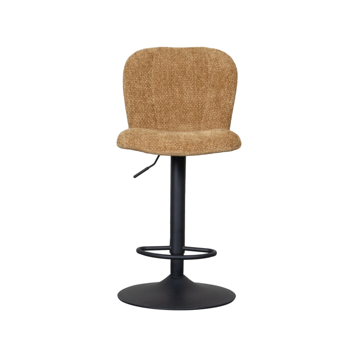 LABEL51 - Barkruk Vino - Mustard Elite - Zwart Metaal