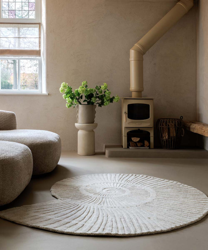 Nordic Weavers Organisch design vloerkleed - Balans Shell ivoor -