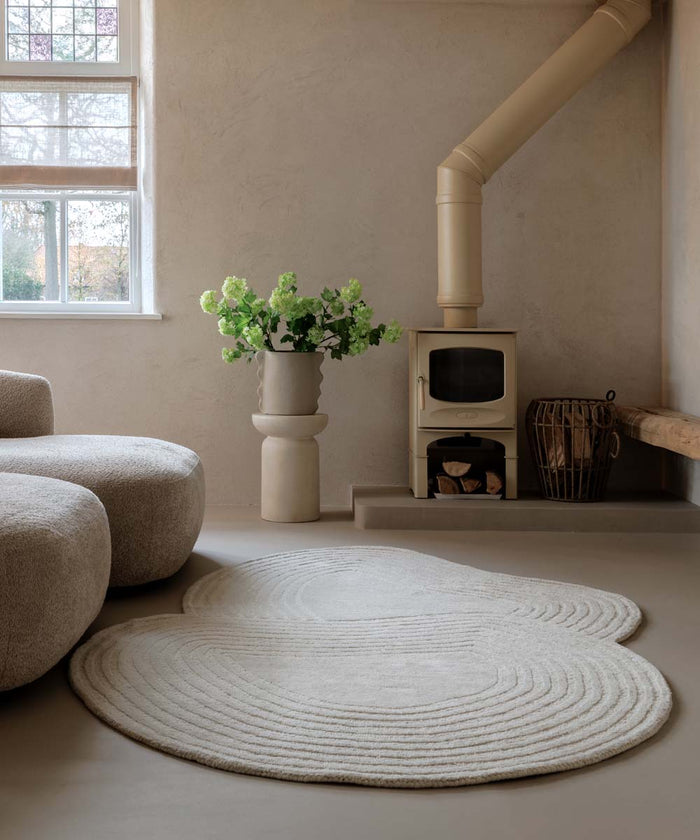 Nordic Weavers Organisch design vloerkleed - Balans Flow ivoor -