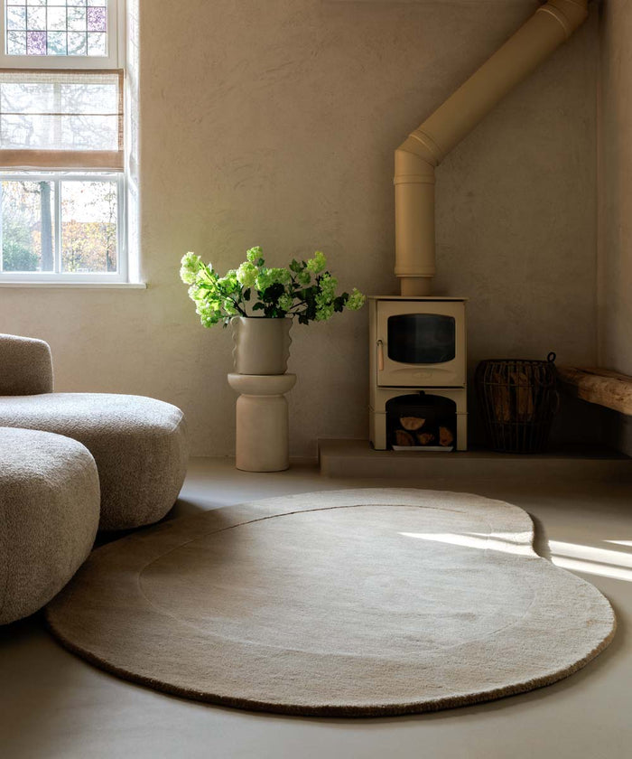 Nordic Weavers Organisch wollen vloerkleed - Flyt Pebble beige -