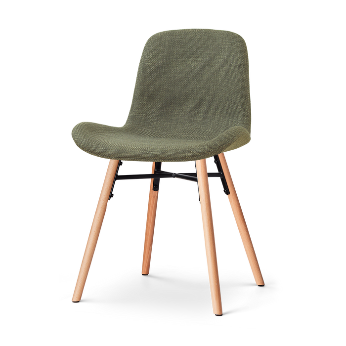 Nolon Nena-Fé eetkamerstoel forestgroen - houten onderstel
