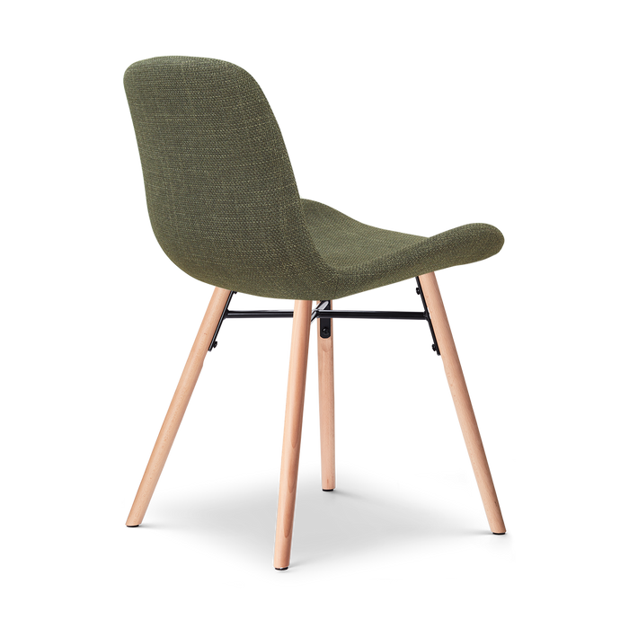 Nolon Nena-Fé eetkamerstoel forestgroen - houten onderstel