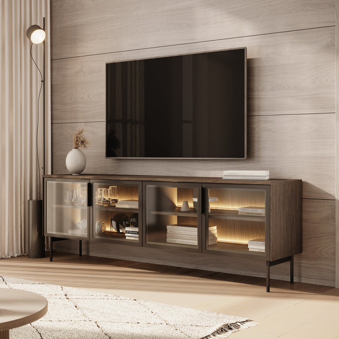 Meubella - Lomo - TV-Meubel - Donker eiken - 181 cm