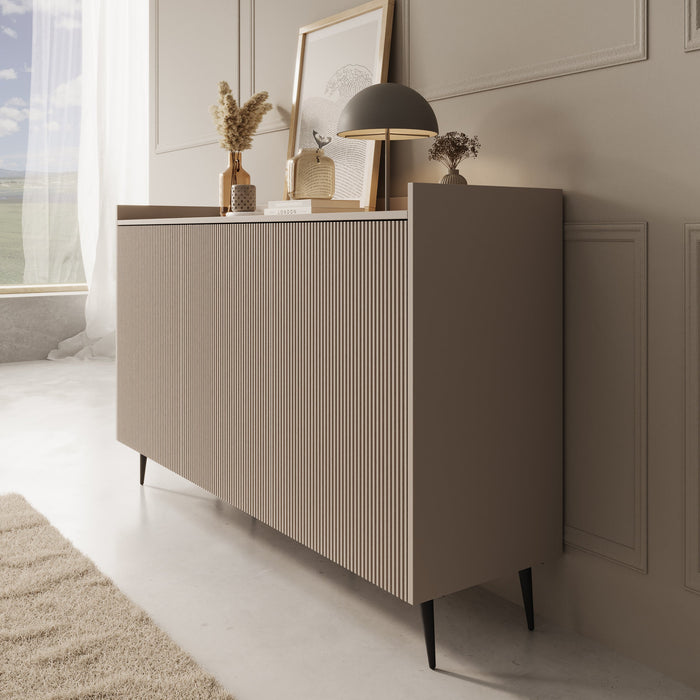 Meubella - Asty - Dressoir - Beige - 150x41x92 cm