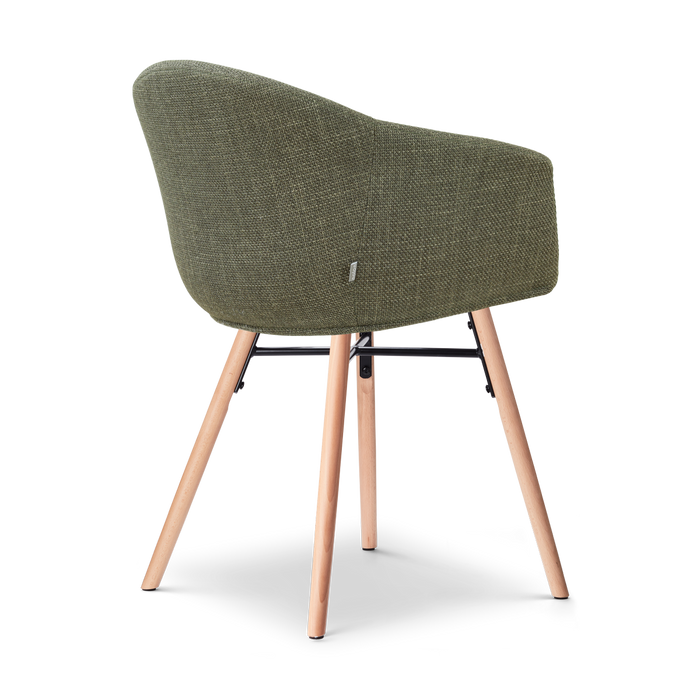 Nolon Nena-Otis eetkamerstoel forestgroen - houten onderstel