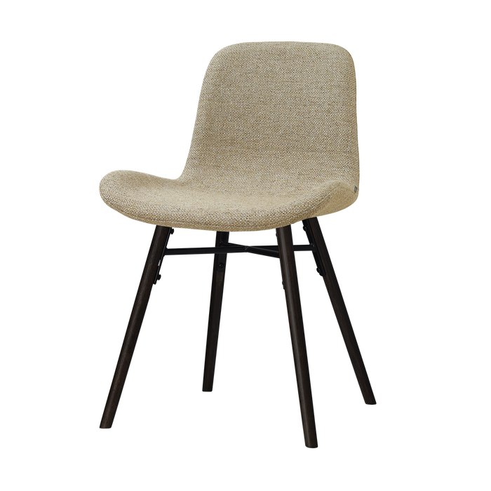 Nolon Nena-Fé eetkamerstoel taupe melange - zwart houten onderstel