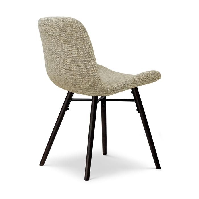 Nolon Nena-Fé eetkamerstoel taupe melange - zwart houten onderstel
