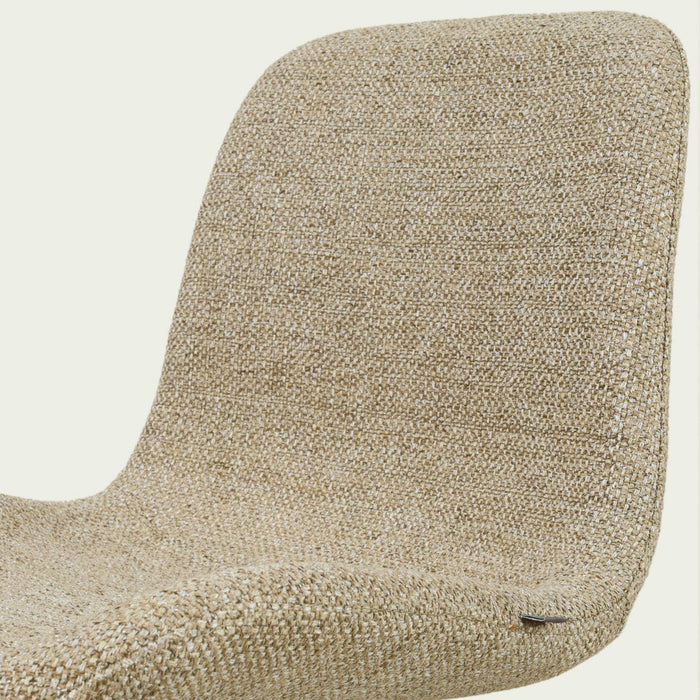 Nolon Nena-Fé eetkamerstoel taupe melange - zwart houten onderstel