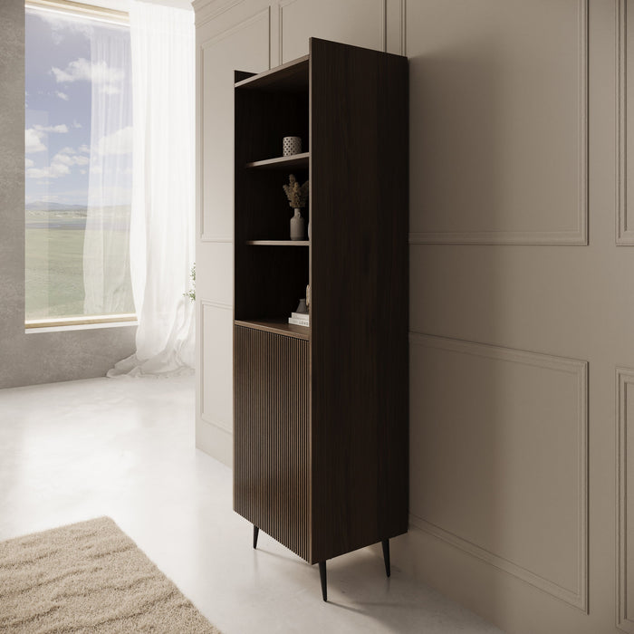 Meubella - Asty - Boekenkast - Donker eiken - 52x41x180 cm