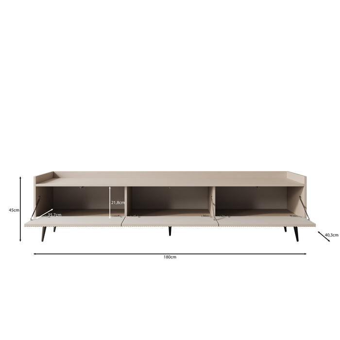 Meubella - Asty - TV-Meubel - Donker eiken - 180 cm