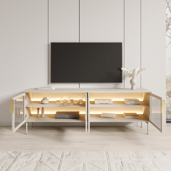 Meubella - Lomo - TV-Meubel - Beige - 181 cm