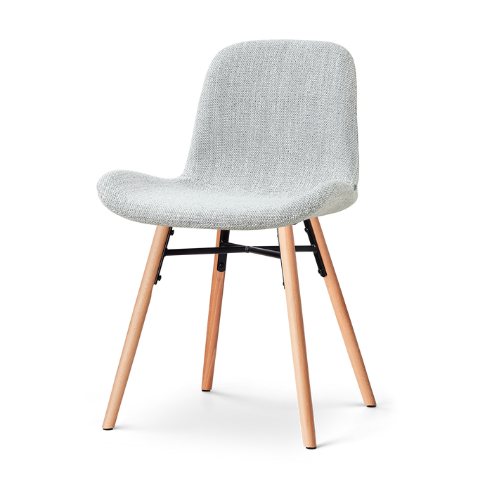 Nolon Nena-Fé eetkamerstoel grijs melange - houten onderstel