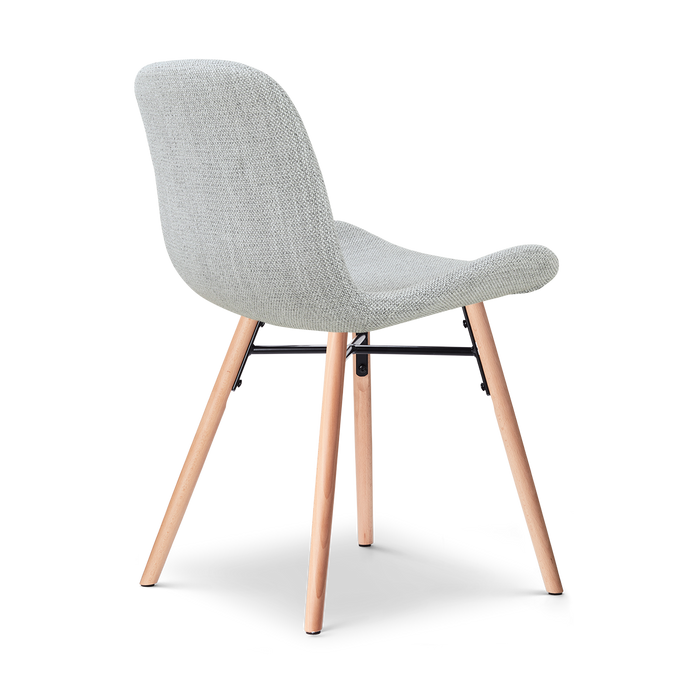 Nolon Nena-Fé eetkamerstoel grijs melange - houten onderstel