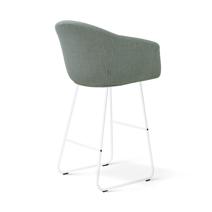 Nolon Nino-Otis barkruk saliegroen - wit onderstel - 75 cm