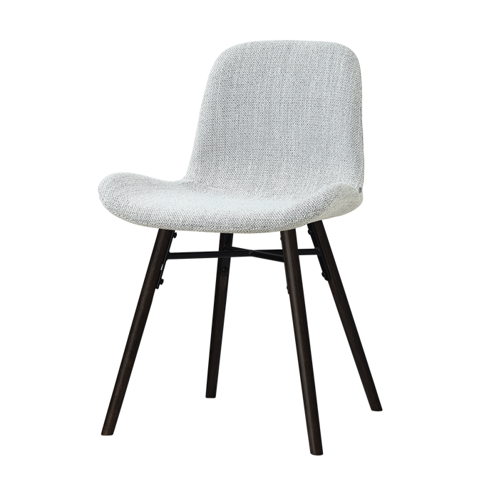 Nolon Nena-Fé eetkamerstoel grijs melange - zwart houten onderstel