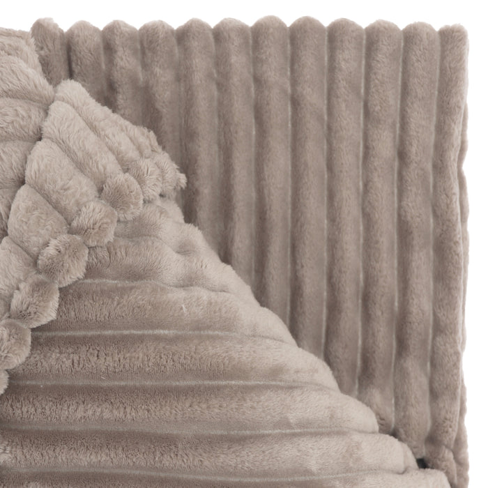 Unique Living Plaid Lex Taupe - Textiel - 150x200xcm (BxHxD)