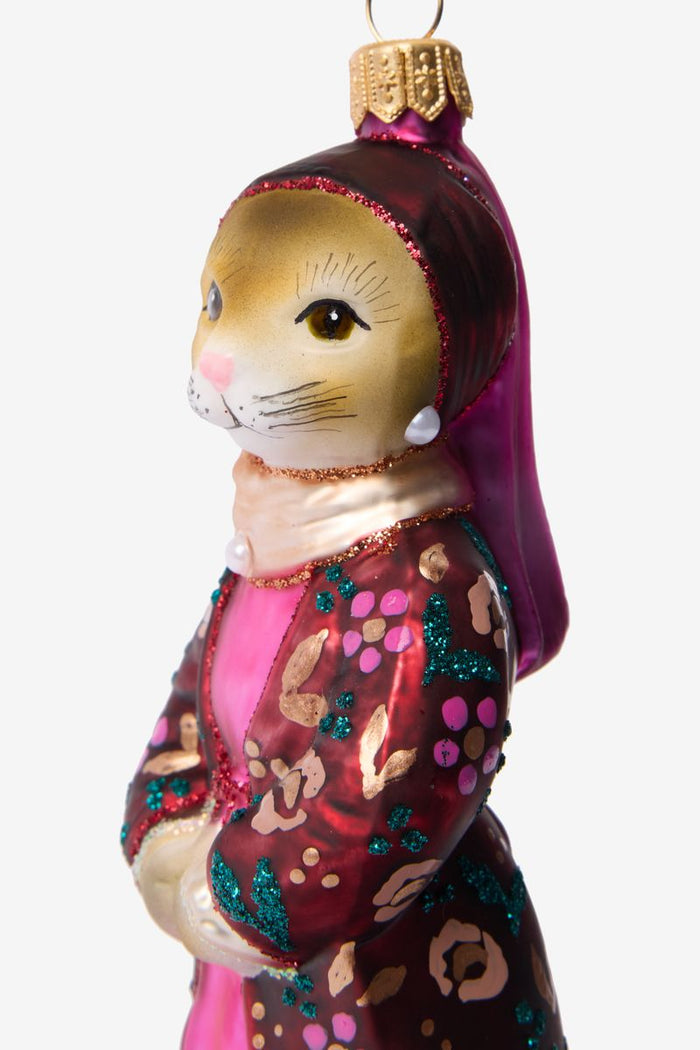 Sissy-Boy Kerstornament kat met parel