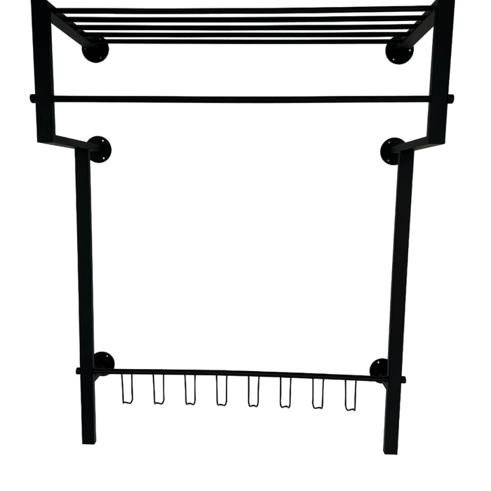 LT-Luce Kapstok Joy Royal XXL Mat Zwart 8 Haken 95 x 75cm