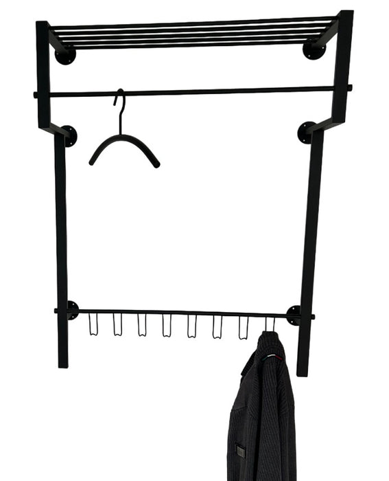 LT-Luce Kapstok Joy Royal XXL Mat Zwart 8 Haken 95 x 75cm