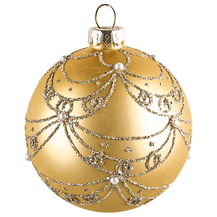 Beliani - ICEDROP - Set van 35 kerstballen - Blauw|Goud - Glas