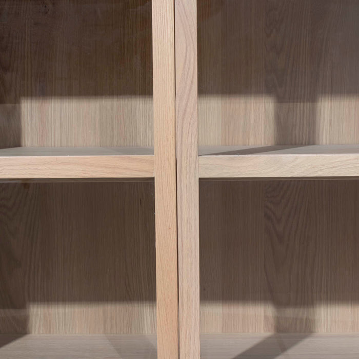 DÉJA Living - Vitrinekast Naturel Hout - 120x40x200cm - Cuenca