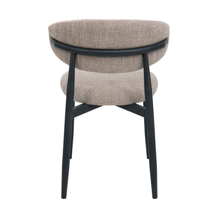 Giga Meubel - Eetkamerstoel Alexia Taupe|Zwart - Set van 2