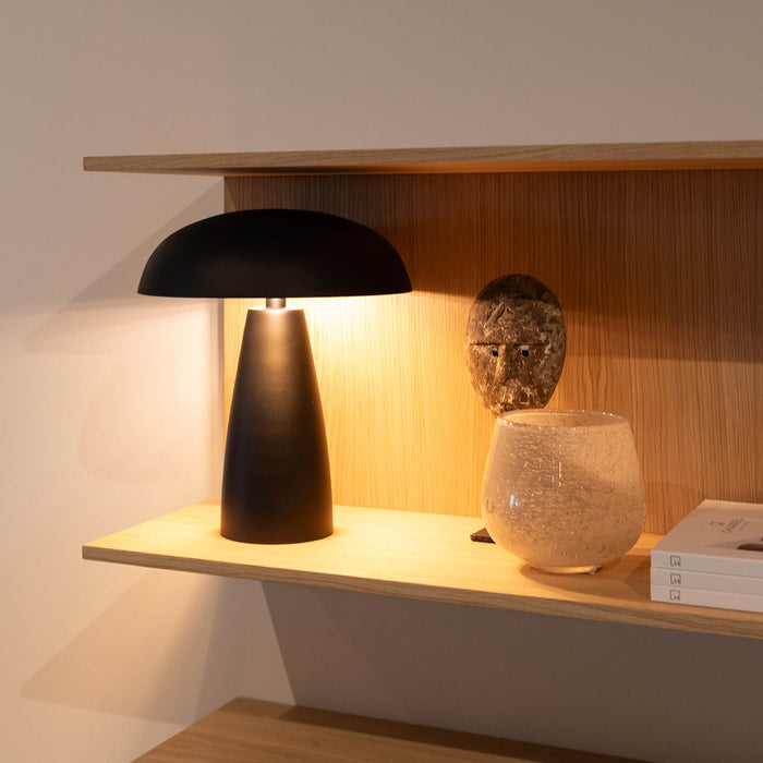 Atmooz Tafellamp Delilah - Zwart & Goud - Ø 25 cm - Metaal - Dimbaar