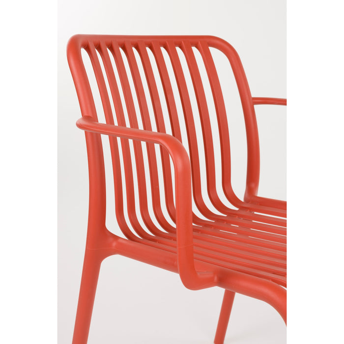 Housecraft Living Mante Tuinstoelen Terra| Rood - Set van 4