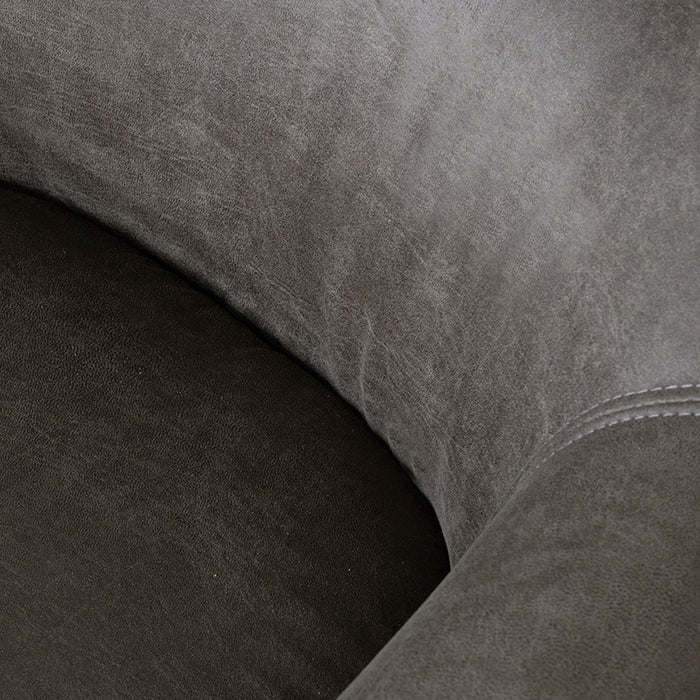 LABEL51 - Draaifauteuil Tod - Antraciet Micro Suede - Zwart Metaal