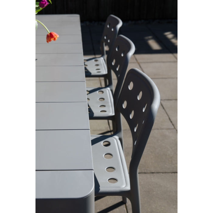 Housecraft Living Serra Tuinstoelen Kunststof Grijs - Set van 4