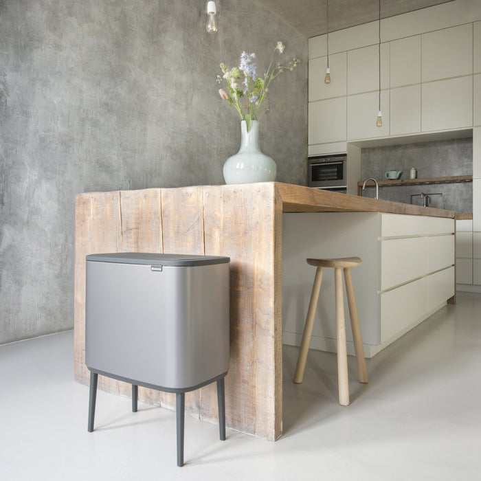 Brabantia Bo Touch Bin Afvalemmer 3 x 11 L - Platinum