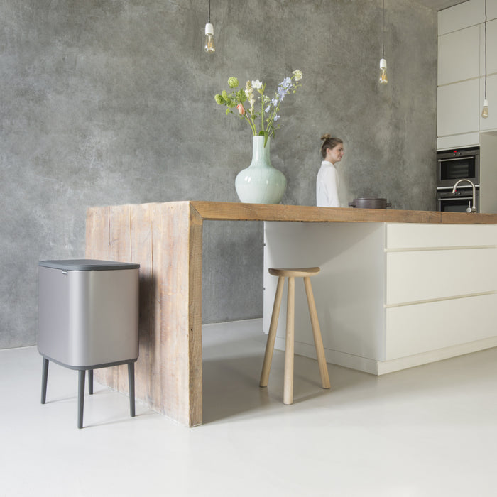 Brabantia Bo Touch Bin Afvalemmer 3 x 11 L - Platinum