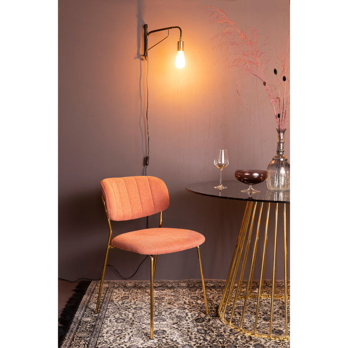 Housecraft Living Jolien Eetkamerstoelen Goud| Roze - Set van 2