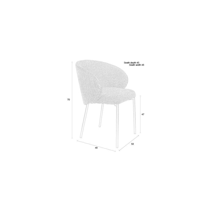 Housecraft Living Ayle Eetkamerstoelen Off White - Set van 2
