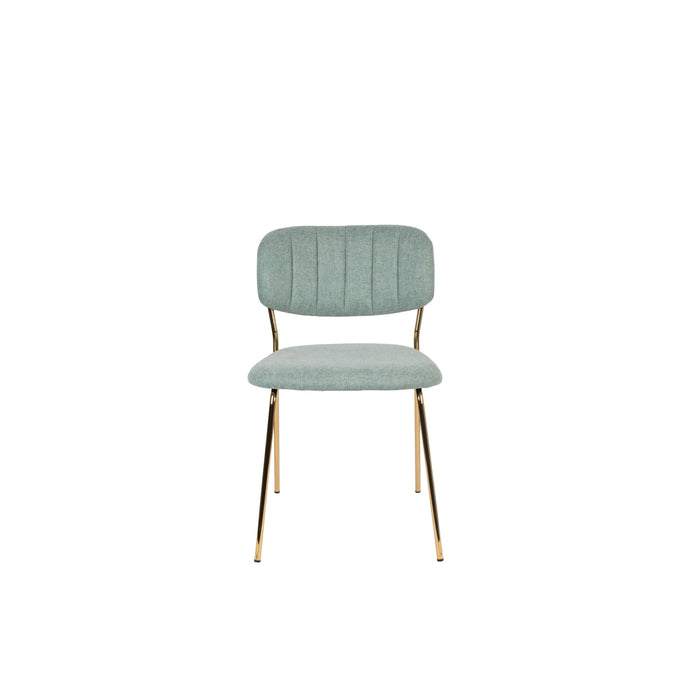 Housecraft Living Jolien Eetkamerstoelen Goud| Lichtgroen - Set van 2