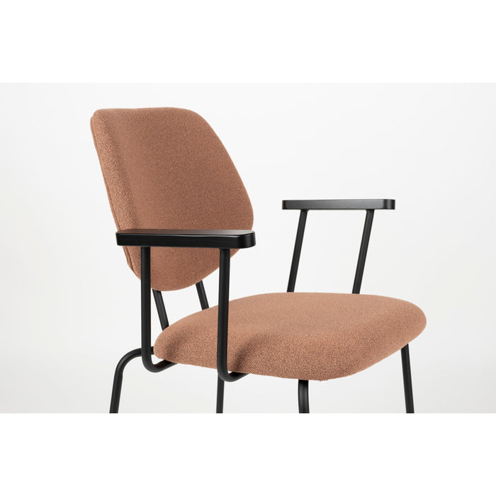 Housecraft Living Zelo Eetkamerstoelen Armleuning Roze - Set van 2