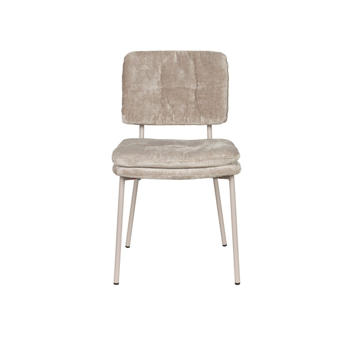 Housecraft Living Franck Eetkamerstoelen Velours Beige - Set van 2