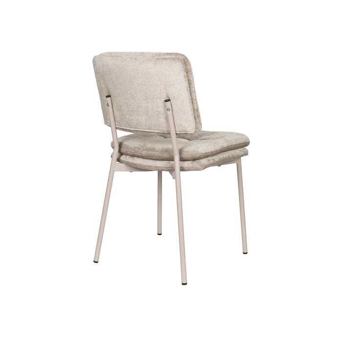 Housecraft Living Franck Eetkamerstoelen Velours Beige - Set van 2