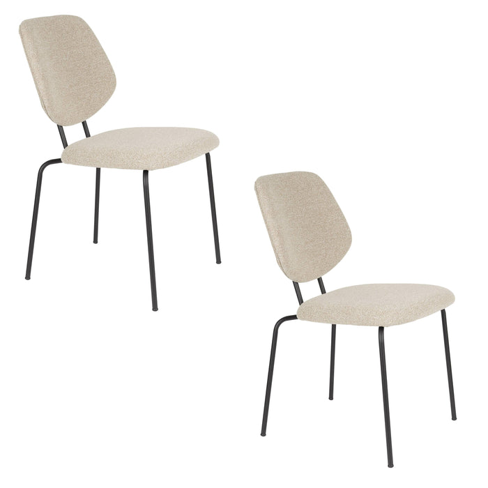 Housecraft Living Zelo Eetkamerstoelen Beige - Set van 2