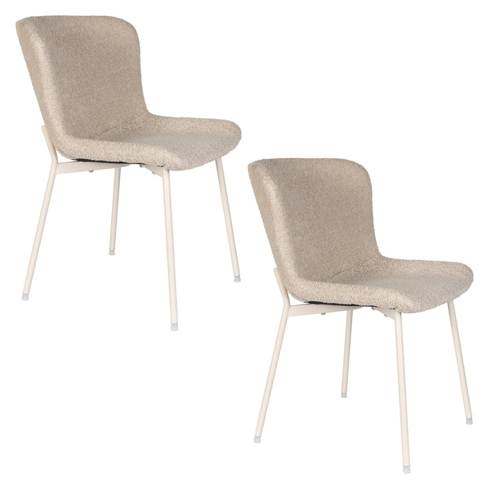 Housecraft Living Marion Eetkamerstoelen Off -White - Set van 2 - Wit