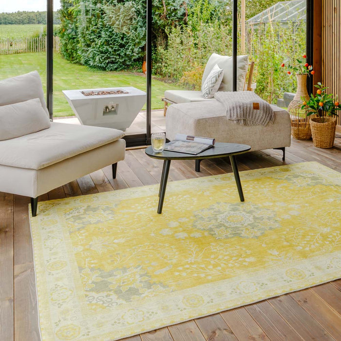 Heritaged Vintage buitenkleed - Valenca Luna geel - 200x290 cm