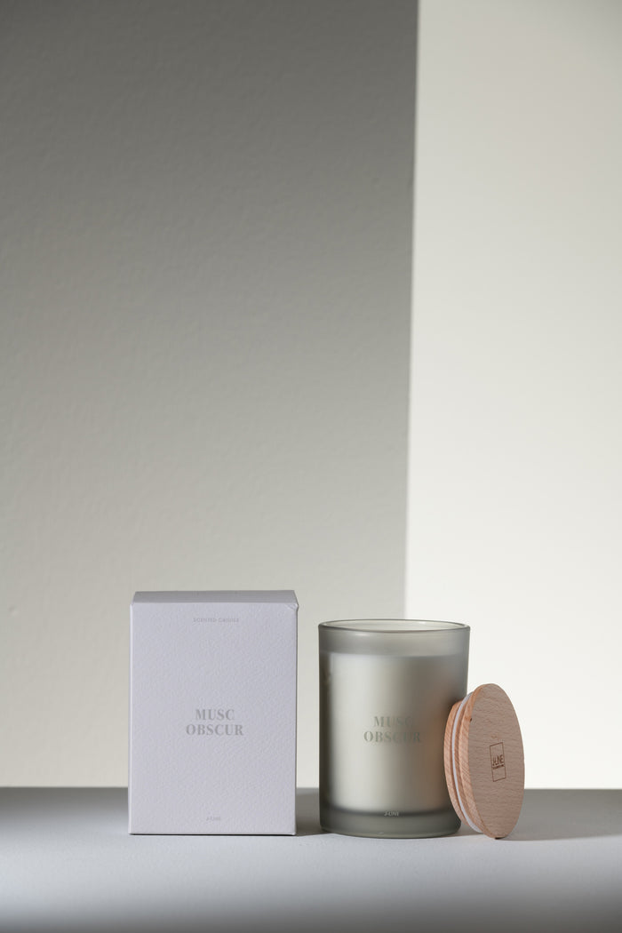 J-Line geurkaars Accords Essentiels - Musc Obscur - blauw - 38U