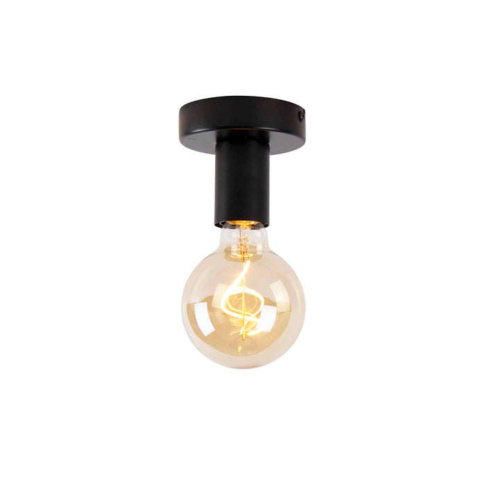 QAZQA Smart plafondlamp zwart incl. Wifi G95 - Facile