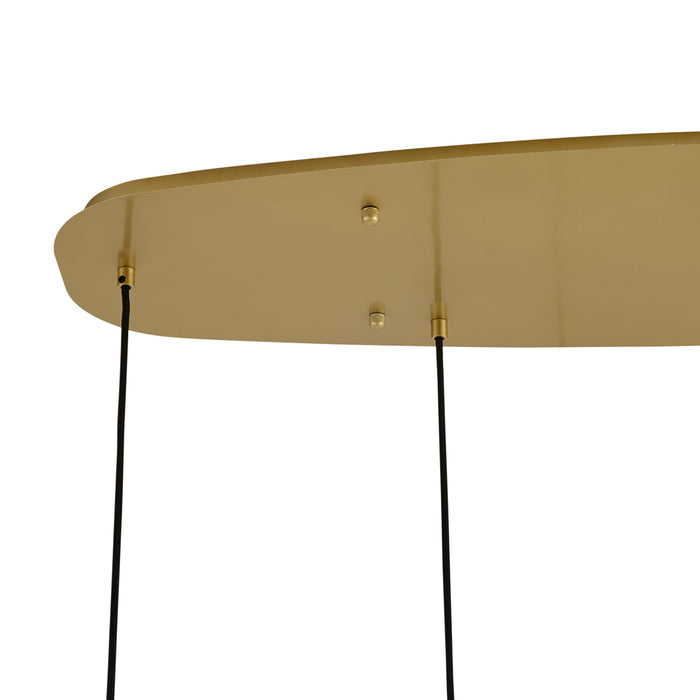 QAZQA Hotel Chique hanglamp messing met amber glas 5-lichts - Gus