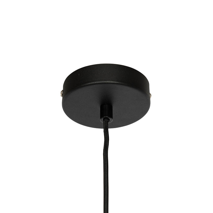 QAZQA Moderne hanglamp zwart met betonnen kap - Nick